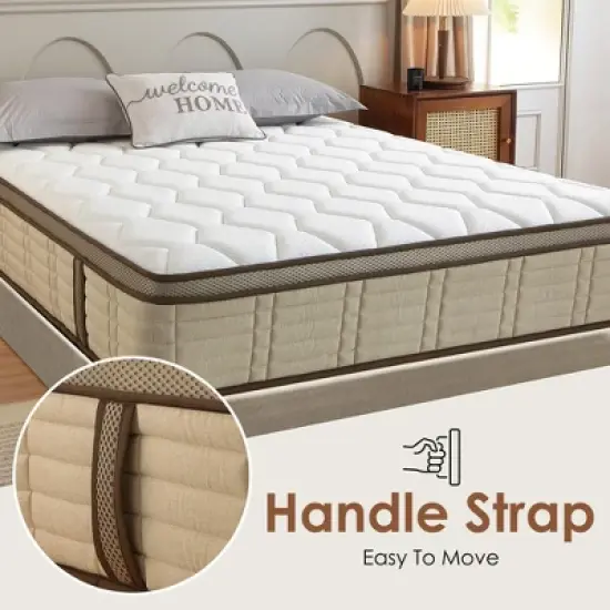 CSBDHOME 12 Inch Hybrid Mattress in a Box with Memory Foam, Strong Edge Support, Medium Firm image {8}