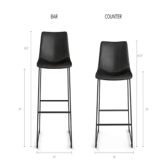 Inmod Kent Bar Stool (Set of 2) image {4}