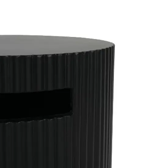 Christopher Knight Home Leora Modern 16" x 20" Ribbed Concrete Propane Tank Cover image {4}