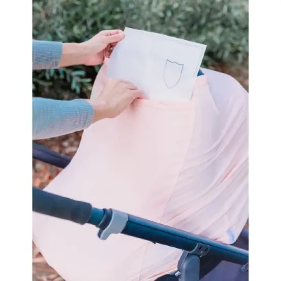 Snuggle Shield LUXE Protection Rayon from Bamboo Multi Use Antimicrobial Air Filtering Infant Car Seat/Nursing Cover - Pink image {9}