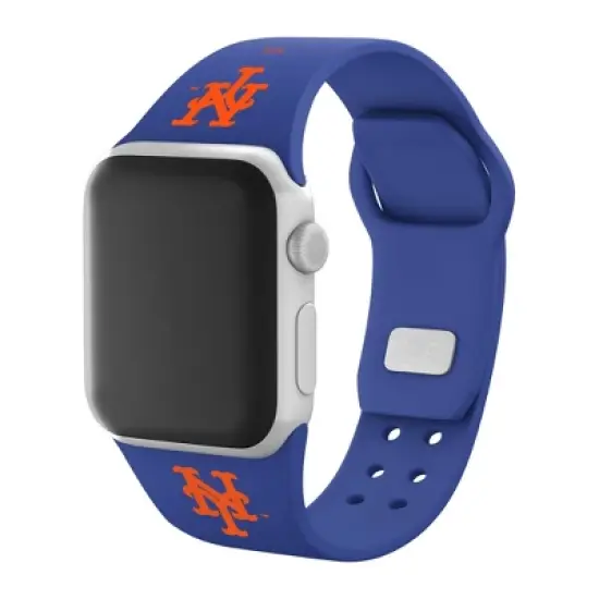 MLB New York Mets Apple Watch Compatible Silicone Band - Blue
 image {3}