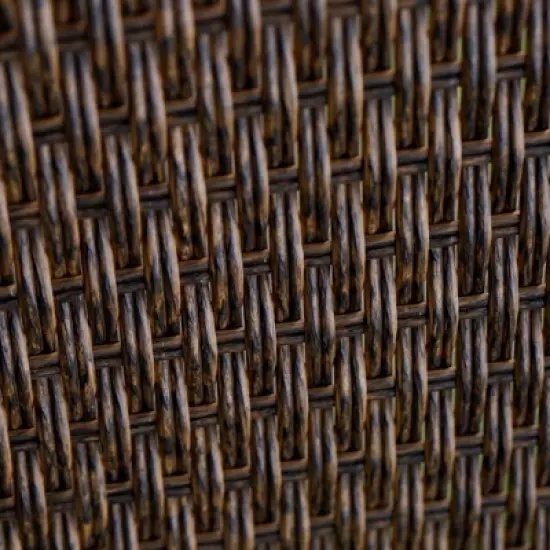 7pc Patio Dining Set with 360 Swivel Chairs & Rectangle Steel & Plastic Tabletop - Captiva Designs image {13}