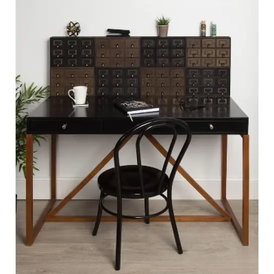 Kate and Laurel Apothecary Wood Desk Drawer Set, 9 Drawers image {10}