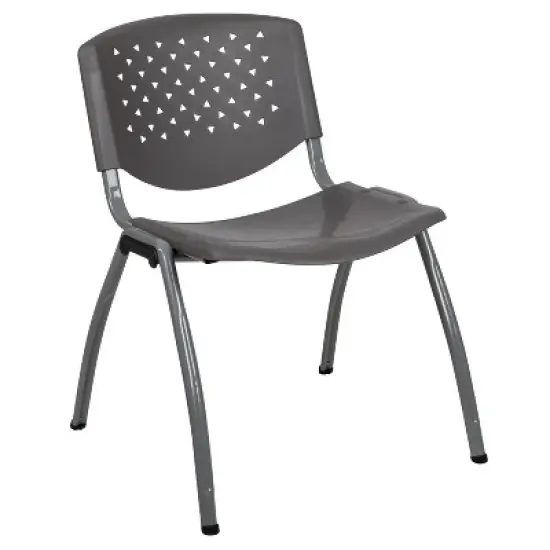 Flash Furniture HERCULES Series 880 lb. Capacity Plastic Stack Chair with Powder Coated Frame image {13}
