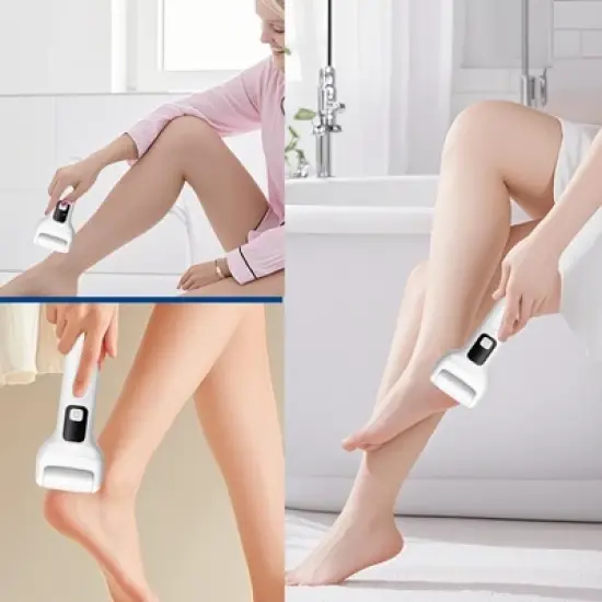 Electric Foot Callus Remover, Rechargeable Professional Pedicure Tools for Feet- White image {6}