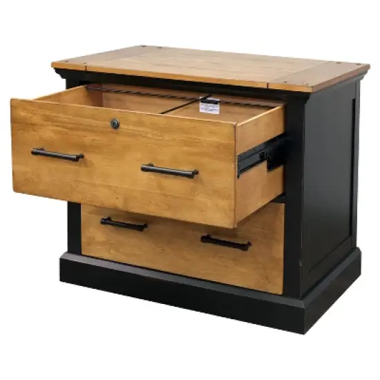 Toulouse File Cabinet Honey/Black - Martin Furniture image {2}