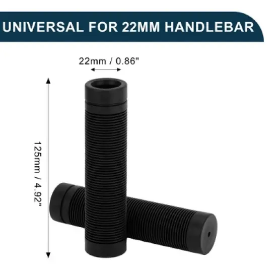 Unique Bargains Bike Handlebar Grips Covers 4.92" Black 1 Pair image {4}
