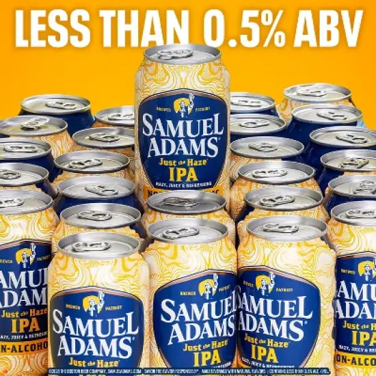 Sam Adams Just the Haze Non-Alcoholic IPA Beer - 6pk/12 fl oz Cans image {4}