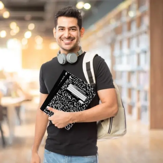 Manaloom College Ruled Composition Notebooks &ndash; 9.75&rdquo; x 7.5&rdquo; &ndash; Durable Marble Cover, Sewn Binding, 200 Pages image {3}