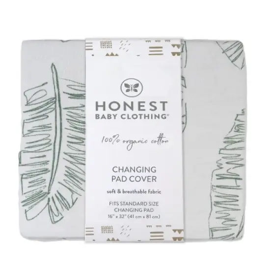 Honest Baby Organic Changing Pad Cover - Jumbo Leaf Sage image {1}