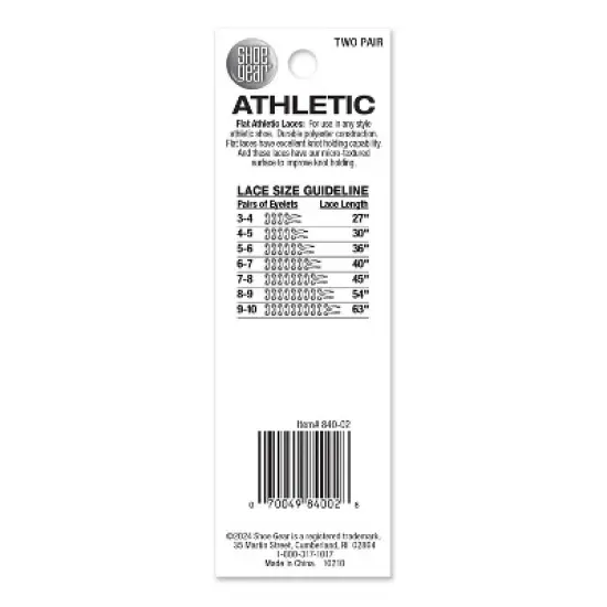 Shoe Gear Flat Shoe Laces - White 2pk 36" & 45": Polyester Accessories, Pack of 2 image {1}