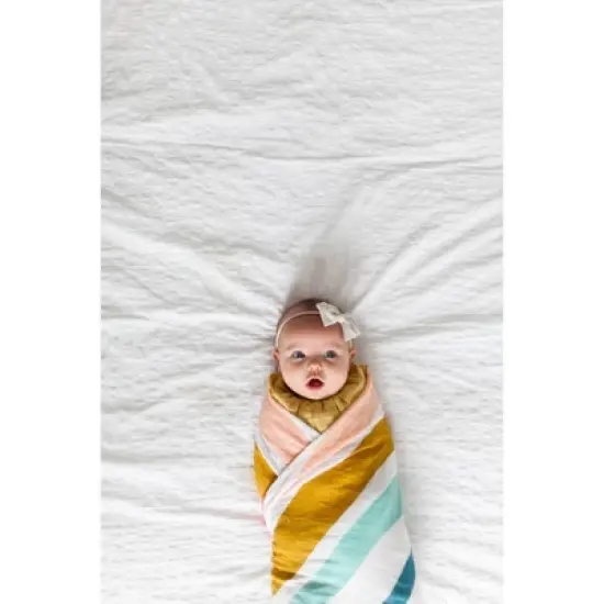 Clementine Kids Rainbow Print Swaddle Wrap image {4}