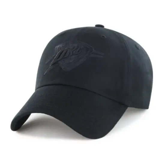 NBA Oklahoma City Thunder Black Tonal Clean Up Baseball Hat image {2}