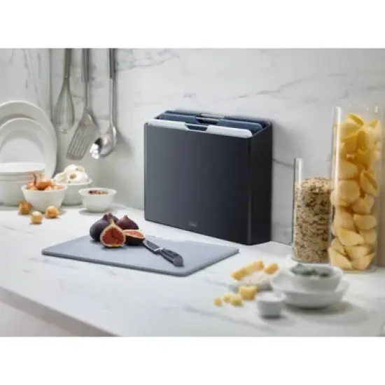 Joseph Joseph Folio 4pc Chopping Board Set (Large) Graphite: Dishwasher-Safe Cutting Boards, Polypropylene image {3}