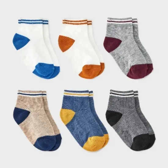 Toddler Boys' 6pk Colorblock Ankle Socks - Cat & Jack&trade; image {4}