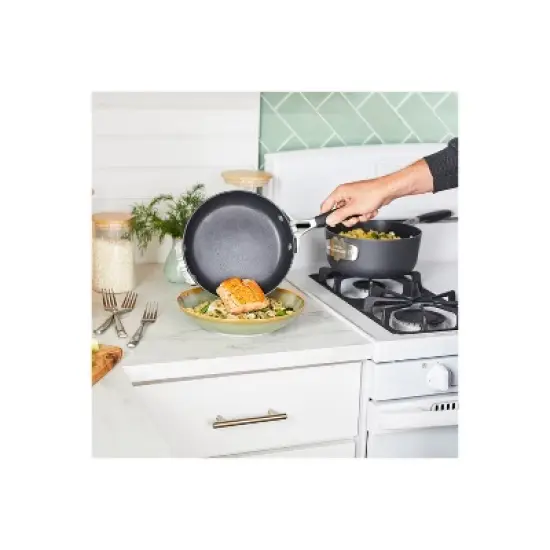 Select by Calphalon 3qt Nonstick Hard-Anodized Saute Pan with Lid image {2}