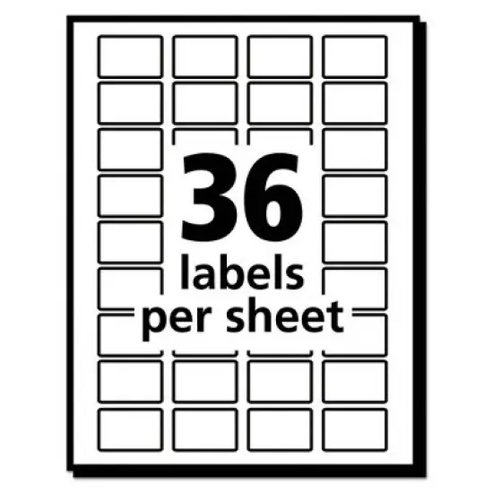Avery Removable Multi-Use Labels, Inkjet/Laser Printers, 0.5 x 0.75, White, 36/Sheet, 28 Sheets/Pack, (5418) image {4}