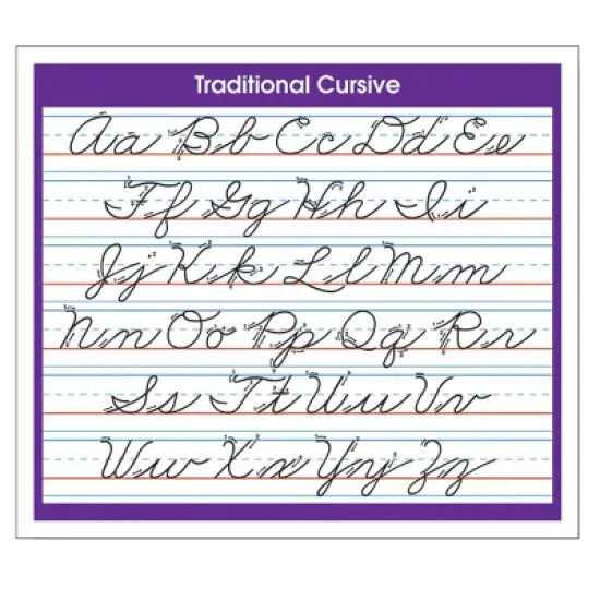 North Star Teacher Resources Adhesive Traditional Cursive Desk Prompt, Pack of 36 image {1}