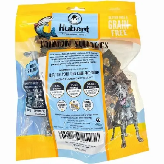 Hubert Pet Premium Salmon Skin Dog Treats, Grain Free, Single Ingredient, USA Tested - 8oz / 0.5 lb Super Value Pack image {2}