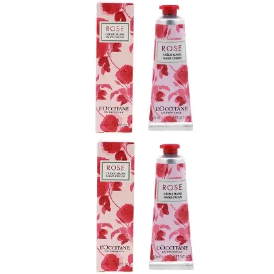 L'Occitane Rose Hand Cream, Luxuriously Nourishing, Delicate Rose Aroma, Hydrating & Soothing Pack of 4, 1 oz image {1}