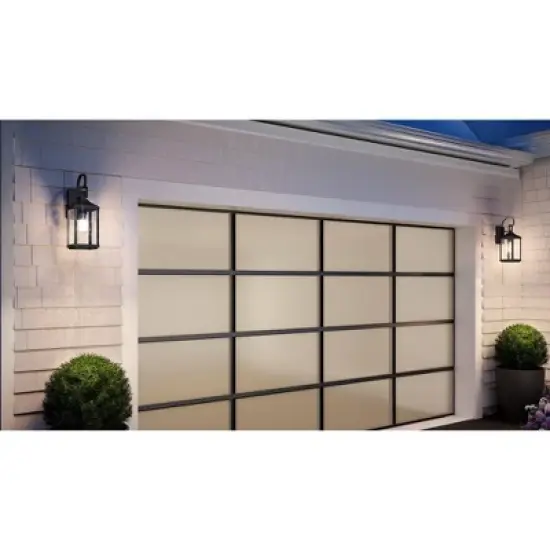 Urban Ambiance Luxury Transitional Outdoor Wall Sconce 15.125''H x 5.5''W,  Midnight Black Finish,  Calderdale Collection, UHP1402 image {1}