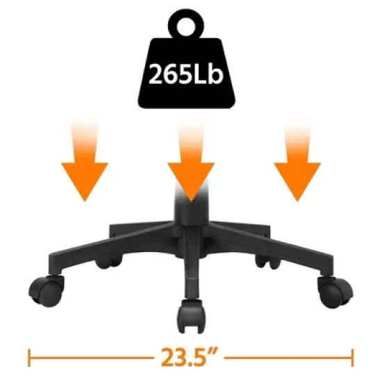 Yaheetech Adjustable Office Chair Midback Computer Chair with Lumbar Support image {3}