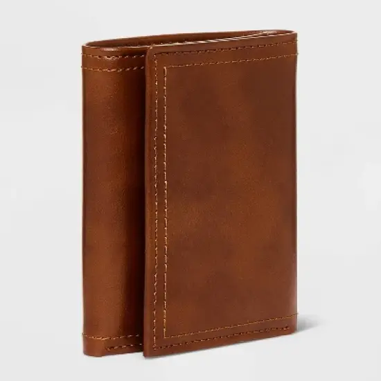 Men's RFID Trifold Wallet - Goodfellow & Co&trade; Brown image {2}