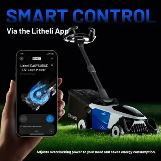 Litheli 18" 20V EASYSURGE Battery Walk-Behind Self-Propelled Lawn Mower image {13}