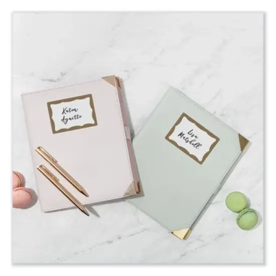 Avery Printable Adhesive Name Badges, 3.38 x 2.33, Gold Border, 100/Pack image {3}