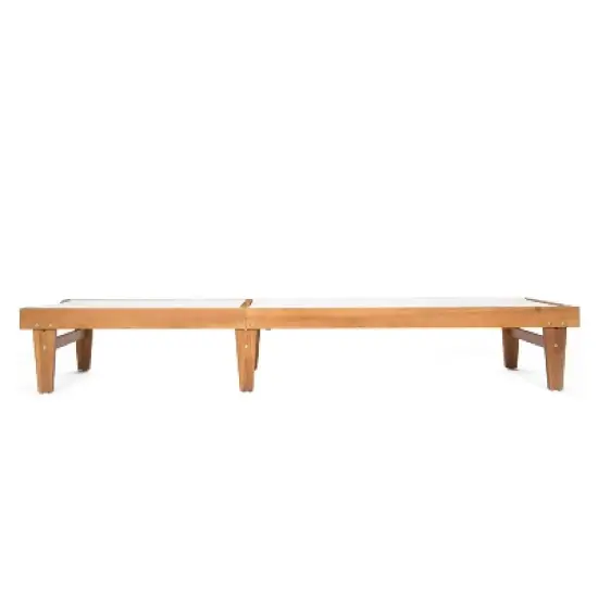 Summerland Acacia Wood Chaise Lounge - Christopher Knight Home
 image {2}