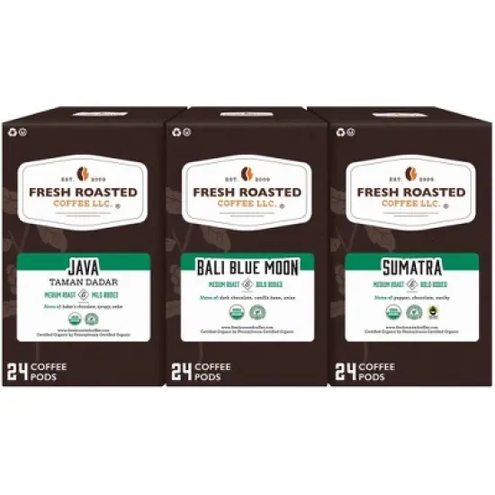 Fresh Roasted Coffee - Organic South Pacific Variety Pack - 72CT Single Serve Pods image {9}