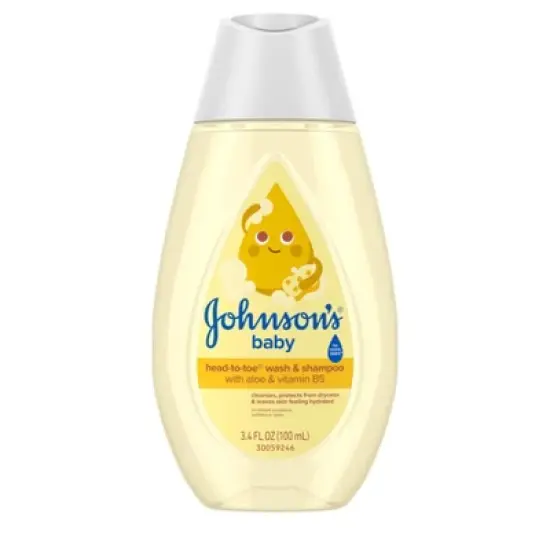 Johnson's Head-To-Toe Gentle Baby Body Wash & Shampoo, Travel Size - 3.4 fl oz image {1}