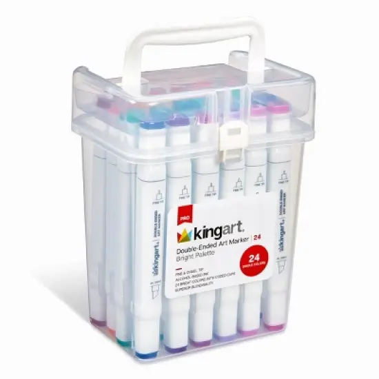 KINGART PRO Double-Ended Markers 24 Bright Colors image {8}