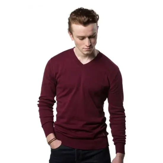 Gallery Seven | Men's Autumn Lightweight V-Neck Sweater image {3}