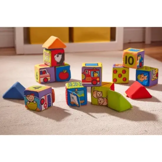Melissa & Doug K's Kids Match and Build Soft Blocks Set image {8}