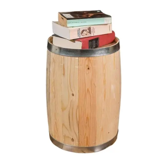 Claeys Old-Fashioned Rustic Pine Wood Multi Use Candy Keg 12.5" x 18" image {2}