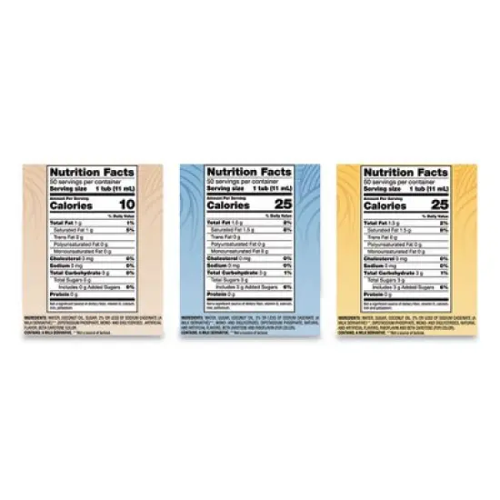 Coffee Mate Liquid Coffee Creamer, French Vanilla/Hazelnut/Original, 0.38 oz Mini Cups, 150/Carton image {2}