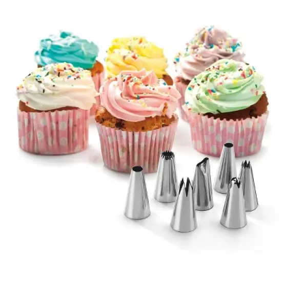 Cuisinart 13pc Yellow Pastry Decorating Set: Includes Piping Bag, Coupler & Stainless Steel Tips, Dishwasher-Safe image {2}