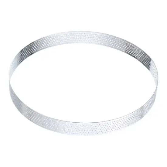 Unique Bargains Stainless Steel Non-Stick Perforated Baking Dessert Round Cake Ring image {7}