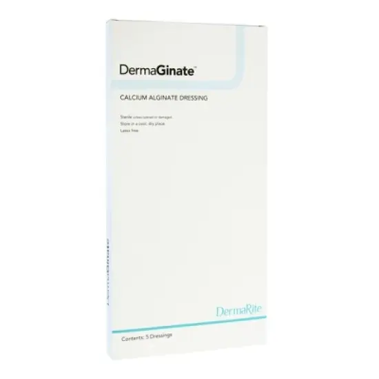 DermaGinate Alginate Dressing 4 X 8'' Sterile 5 per Box image {1}