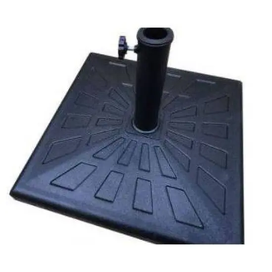 42Ibs Resin Square Patio Umbrella Base Black - Wellfor image {2}