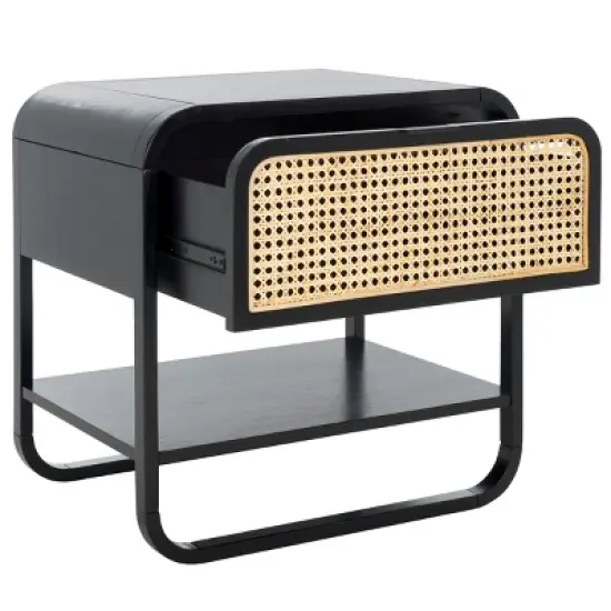 Yunis 1 Drawer 1 Open Shelf Nightstand - NST9205 - Safavieh image {2}