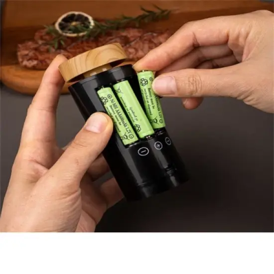 Pepper Grinder Set Of 2, Electric Salt and Pepper Grinder Set  Automatic Operation Salt Pepper Mill Sets image {2}