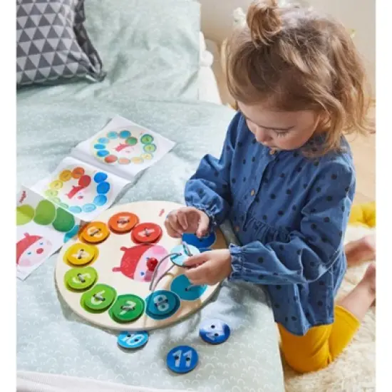 HABA Threading Game Counting Rainbow Caterpillar image {3}
