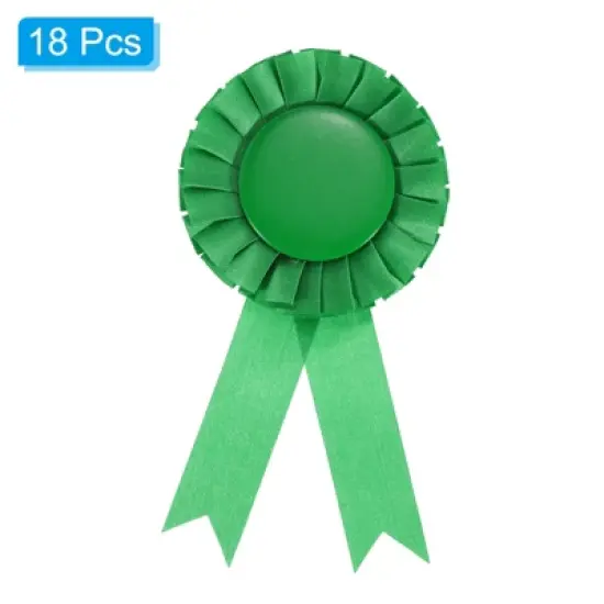 Unique Bargains Blank Rose Knot Award Ribbon for DIY Party Wedding Competition 18 Pcs image {2}