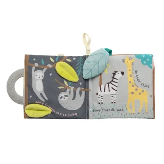 Lambs & Ivy Jungle Friends Developmental Soft Book & Elephant Plush Toy Gift Set image {7}