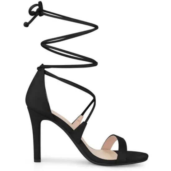 Perphy Stiletto High Heels Lace Up Sandals for Women image {5}
