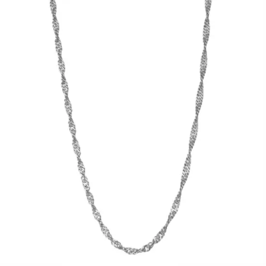 Tiara Sterling Silver Disco Chain Necklace image {1}