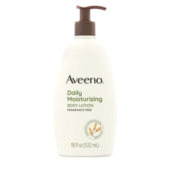 Aveeno Daily Moisturizing Lotion For Dry Skin with Soothing Oats and Rich Emollients, Fragrance Free image {9}