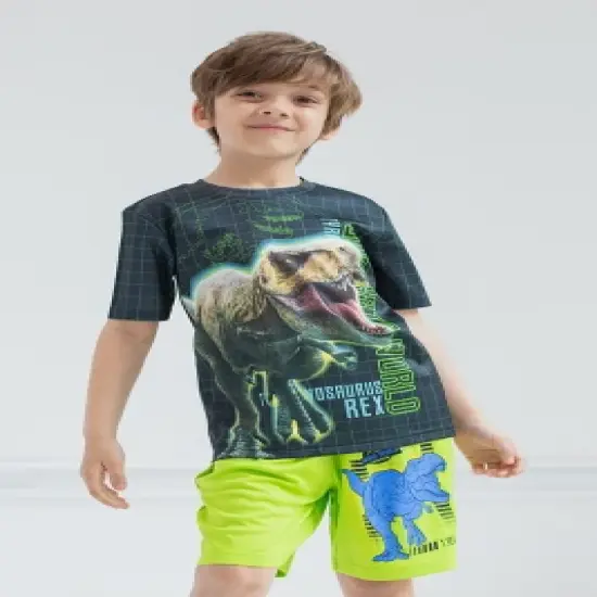 Jurassic World Jurassic Park T-Rex Toddler Boys T-Shirt and Shorts Outfit Set Toddler to Big Kid image {1}